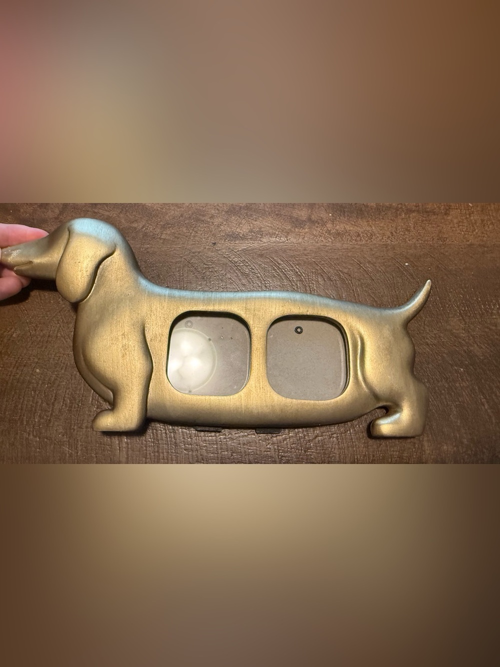 Dachshund Picture Frame- Gold